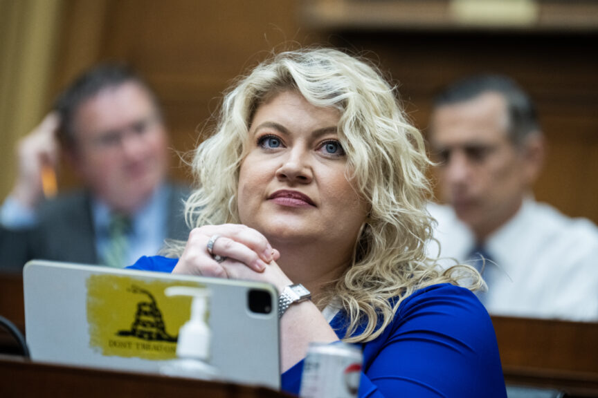 Rep. Kat Cammack, R-Fla., attends the House Judiciary Select Subcommittee on the Weaponization of the Federal Government to "examine abuses seen at the Bureau and how the FBI has retaliated against whistleblowers," in Rayburn Building on Thursday, May 18, 2023.