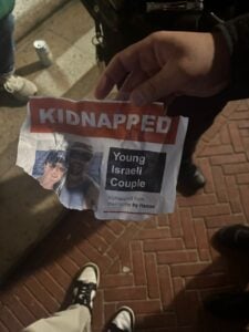 Flyer for Kidnapped Israelis