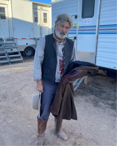 Alec Baldwin on the set of "Rust." IMDB. El Dorado Pictures.