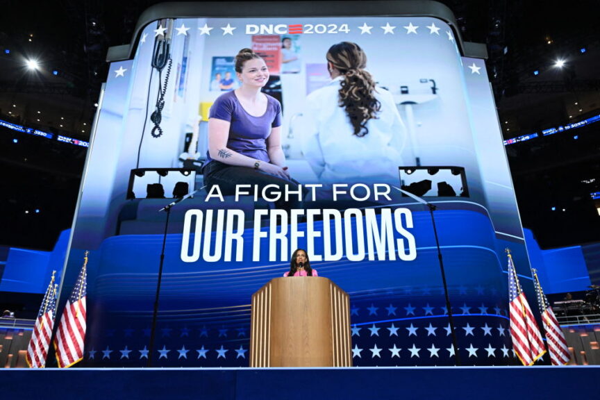 President and CEO of Planned Parenthood Alexis McGill Johnson speaks on the third day of the Democratic National Convention (DNC) at the United Center in Chicago, Illinois, on August 21, 2024. Vice President Kamala Harris will formally accept the party's nomination for president at the DNC which runs from August 19-22 in Chicago. (Photo by SAUL LOEB / AFP) (Photo by SAUL LOEB/AFP via Getty Images)