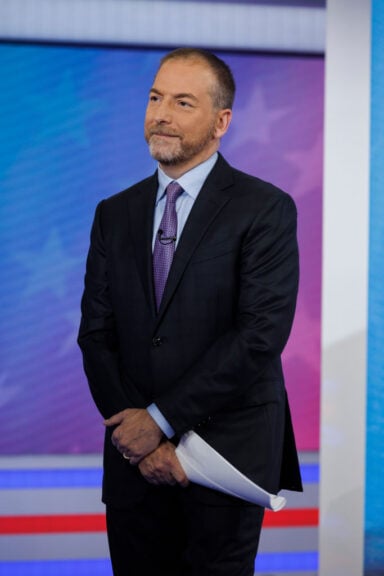 MEET THE PRESS -- Pictured: Moderator Chuck Todd appears on Meet the Press at Studio 1A in New York, NY Sunday, November 6, 2022. -- (Photo by: Peter Kramer/NBC via Getty Images)