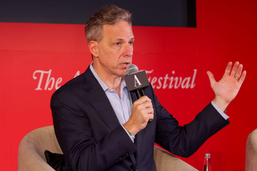 WASHINGTON, DC - SEPTEMBER 19: Jake Tapper speaks on stage during "The Long Road to Freedom for C.J. Rice" panel for The Atlantic Festival 2024 on September 19, 2024 in Washington, DC. (Photo by Jemal Countess/Getty Images for The Atlantic)