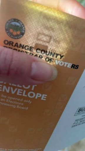 Source: Author. Orange County mail-in ballot.